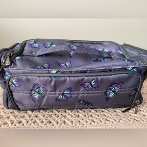 Lug Trolley XL, Butterfly Grey, Lots of Pockets, Cosmetic Case, Travel, Toiletry
